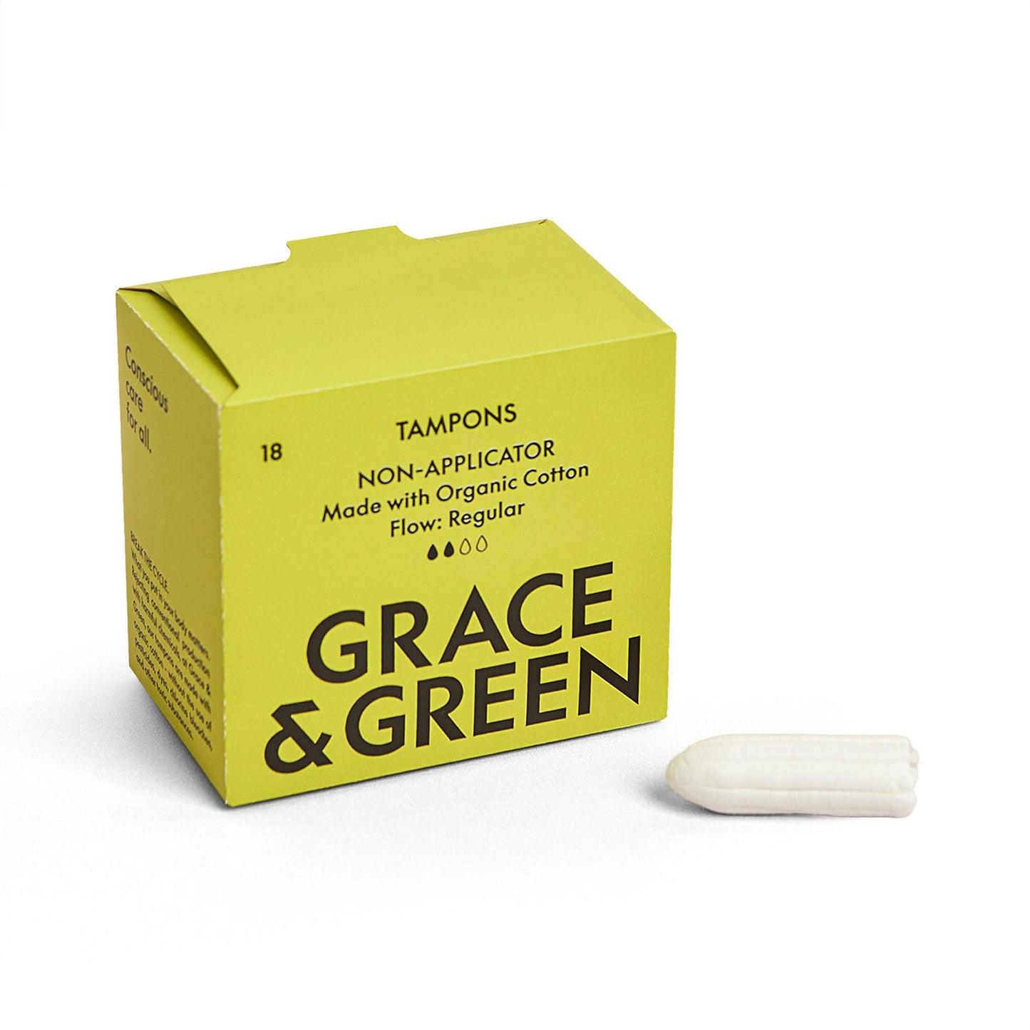 Grace & Green Sanitary Wear Grace & Green - Tampons Regular Non Applicator