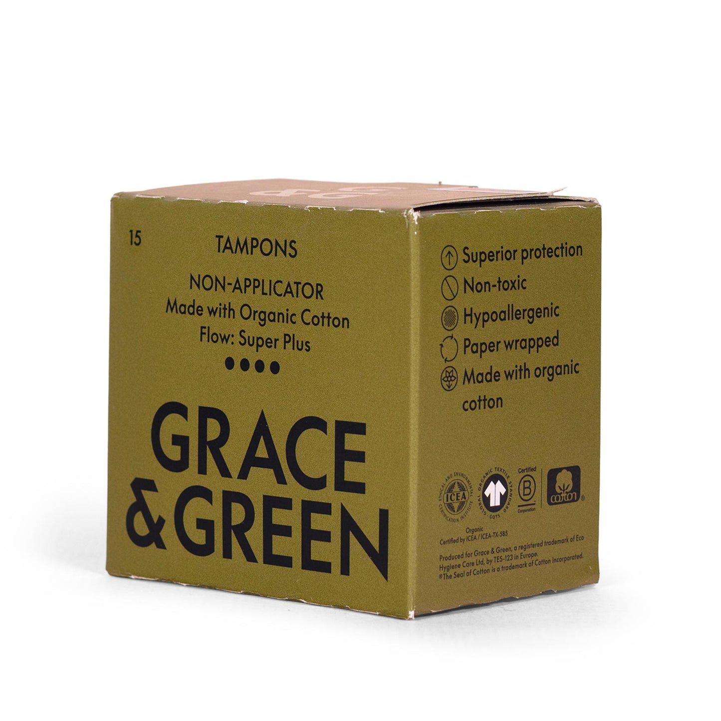 Grace & Green Sanitary Wear Grace & Green - Tampons Super Plus Non Applicator