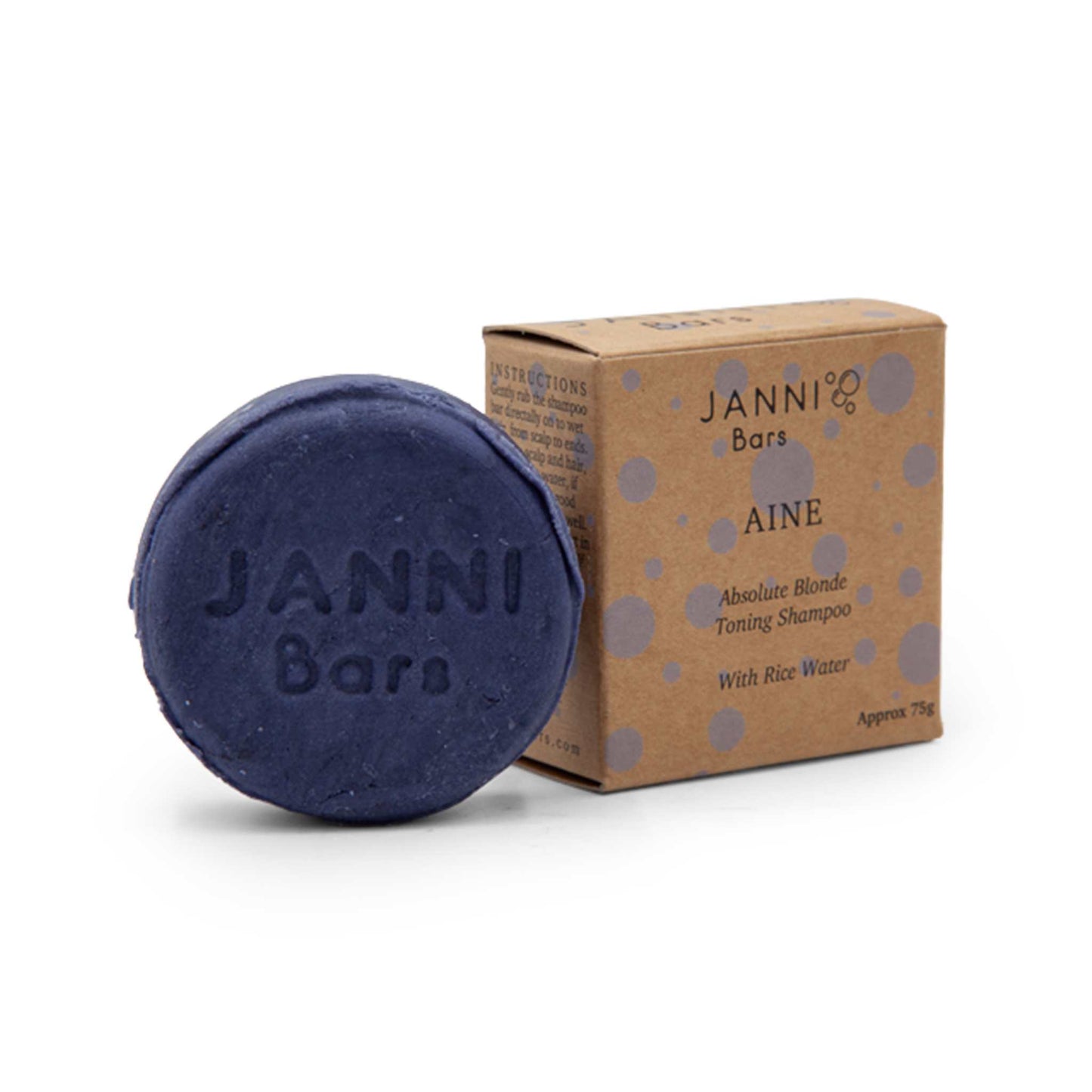 Janni Bars Shampoo Aine Toning Shampoo Bar for Blondes - with Rice Water - Janni Bars
