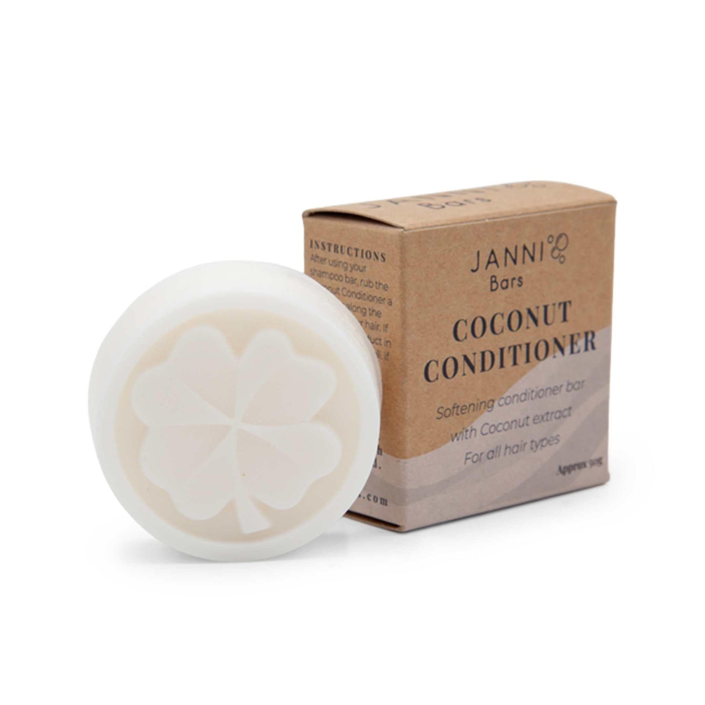 Janni Bars Shampoo Coconut Conditioner Bar - Refreshing for All Hair Types - Janni Bars