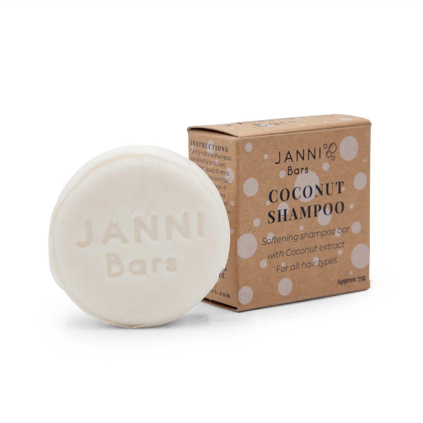 Janni Bars Shampoo Coconut Shampoo Bar - Softening for All Hair Types - Janni Bars