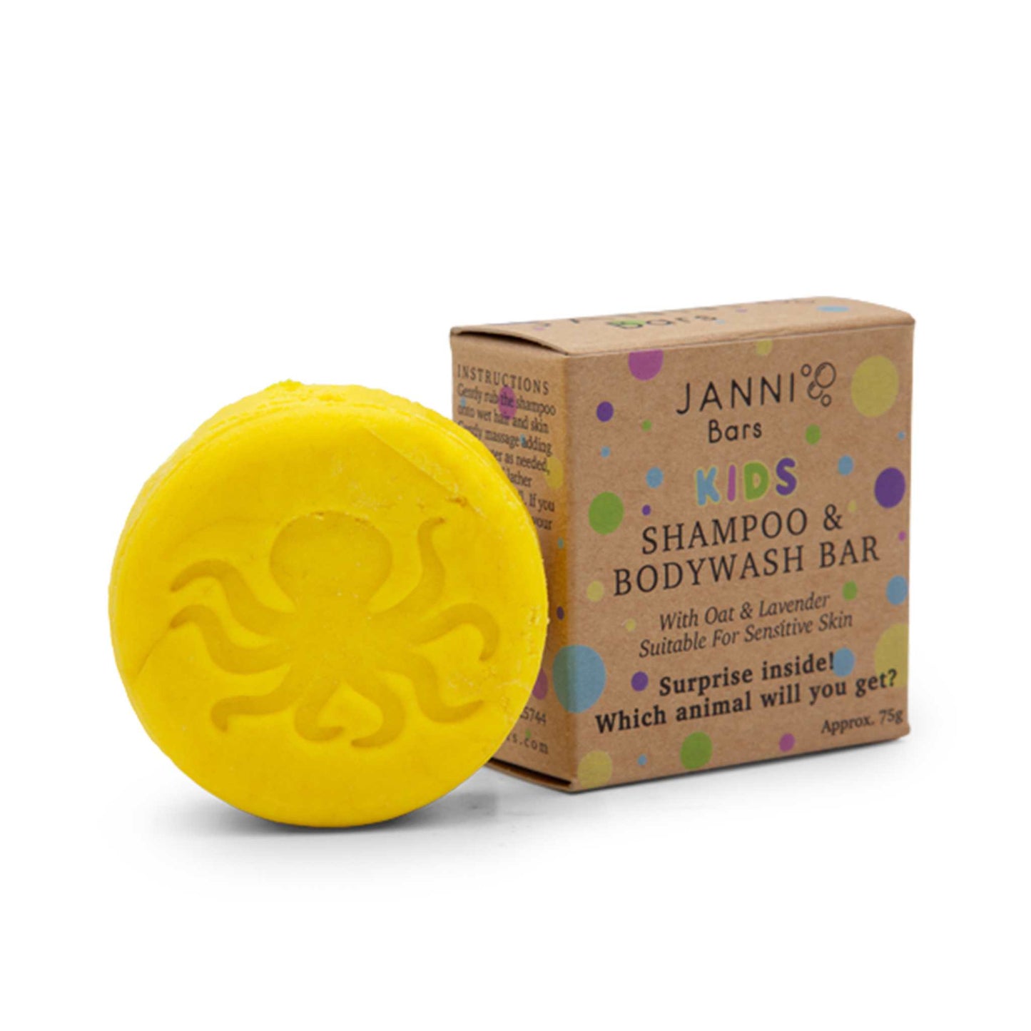 Janni Bars Shampoo Kids Shampoo & Bodywash Bar with Oats & Lavender - Janni Bars