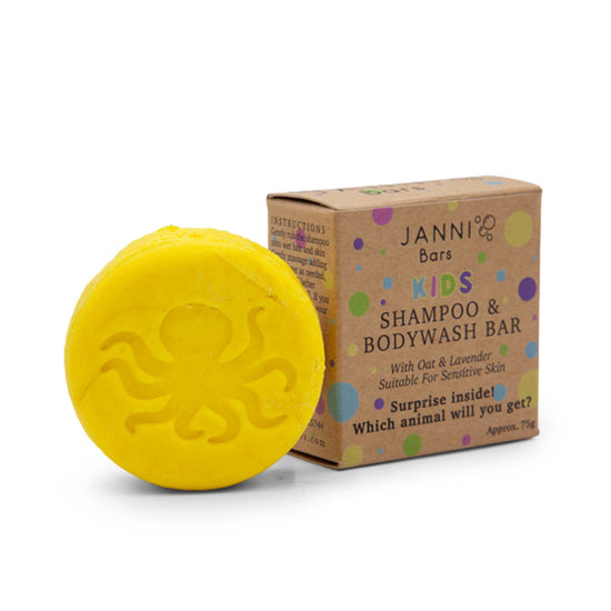 Janni Bars Shampoo Kids Shampoo & Bodywash Bar with Oats & Lavender - Janni Bars