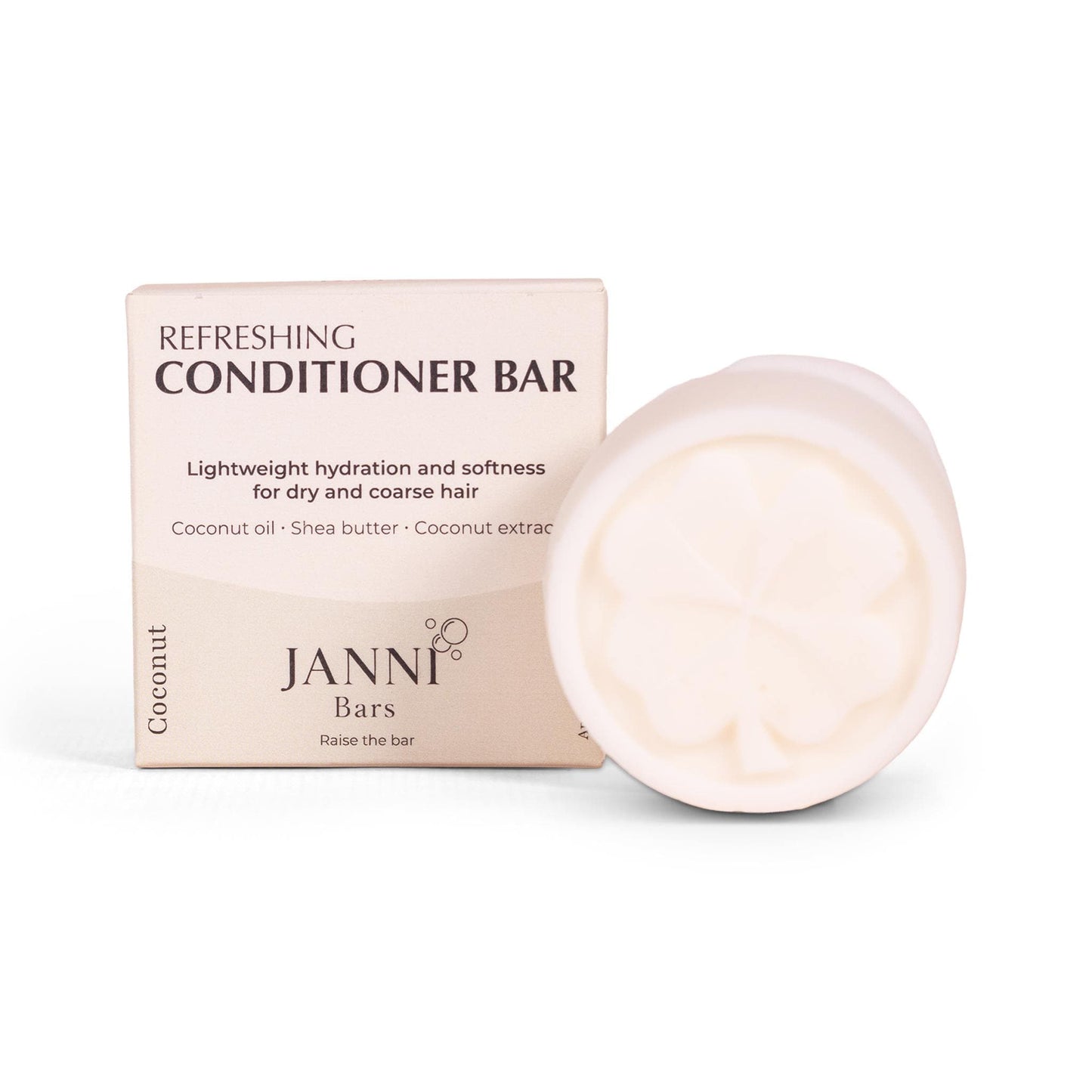 Janni Bars Shampoo Refreshing Conditioner Bar for Dry Hair - Coconut - Janni Bars