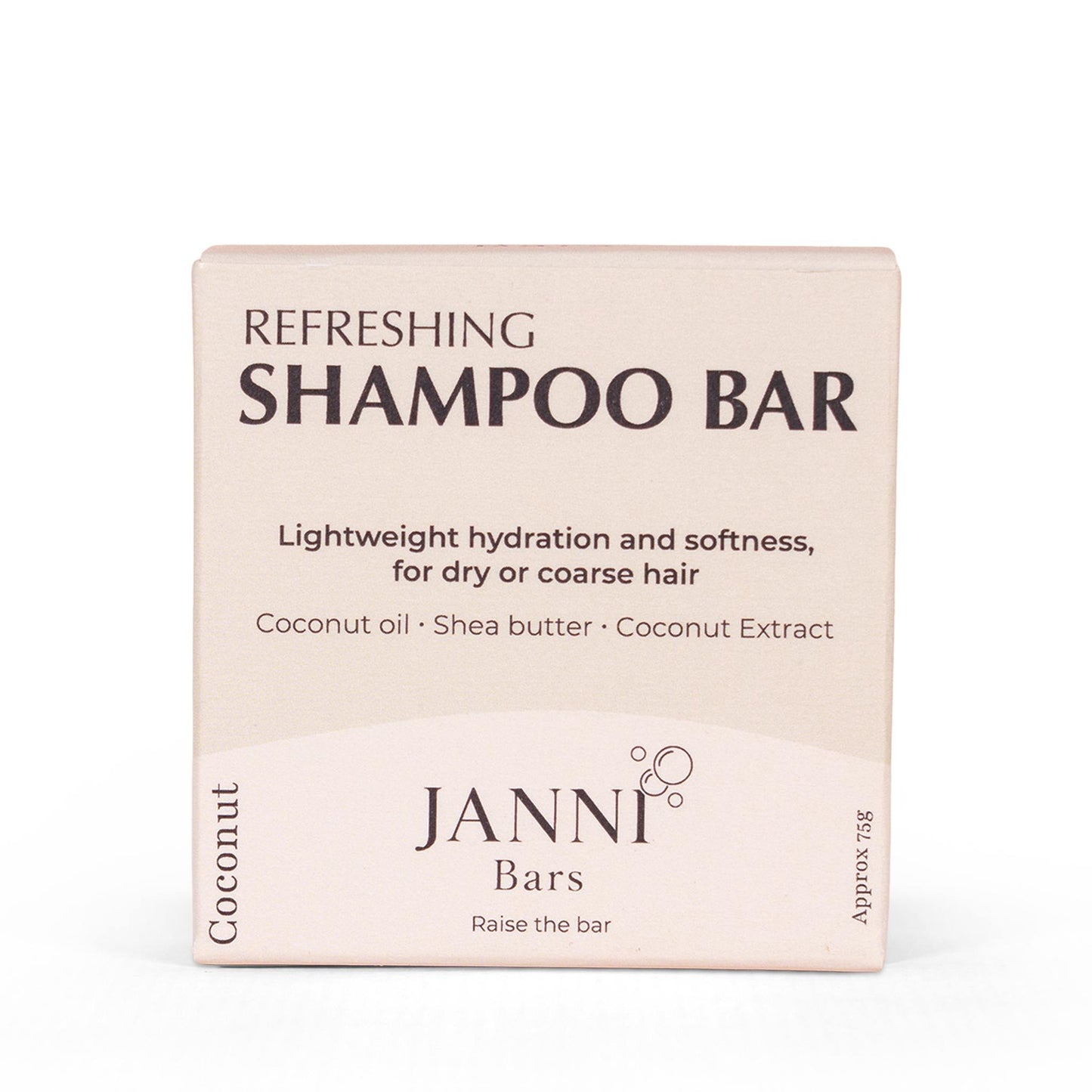 Janni Bars Shampoo Refreshing Shampoo Bar for Dry Hair - Coconut - Janni Bars