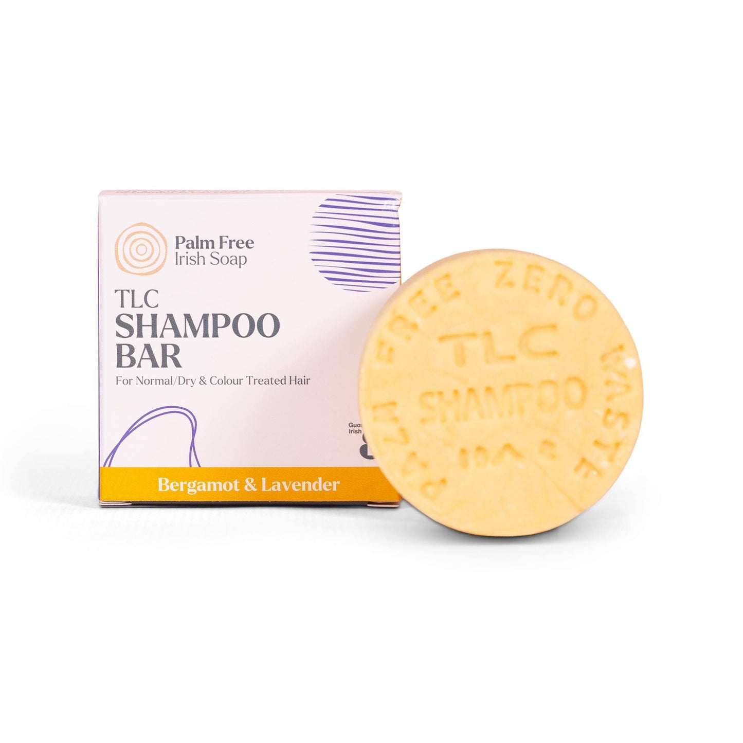 Palm Free Irish Soap Shampoo TLC Solid Shampoo Bar Bergamot & Lavender 75g - Palm Free Irish Soap