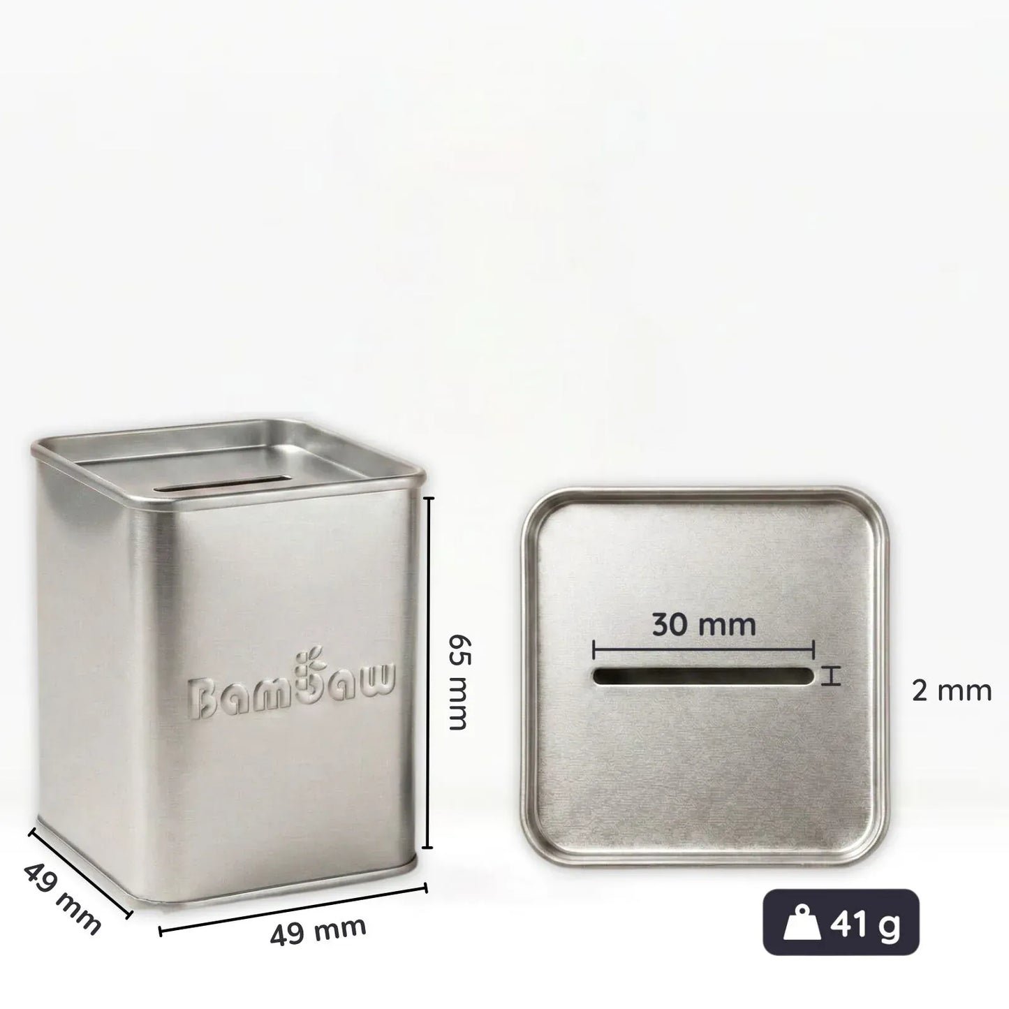 Bambaw Shaving Accessories Razor Blade Bank - Safe Disposal Tin for Used Blades - Silver - Bambaw