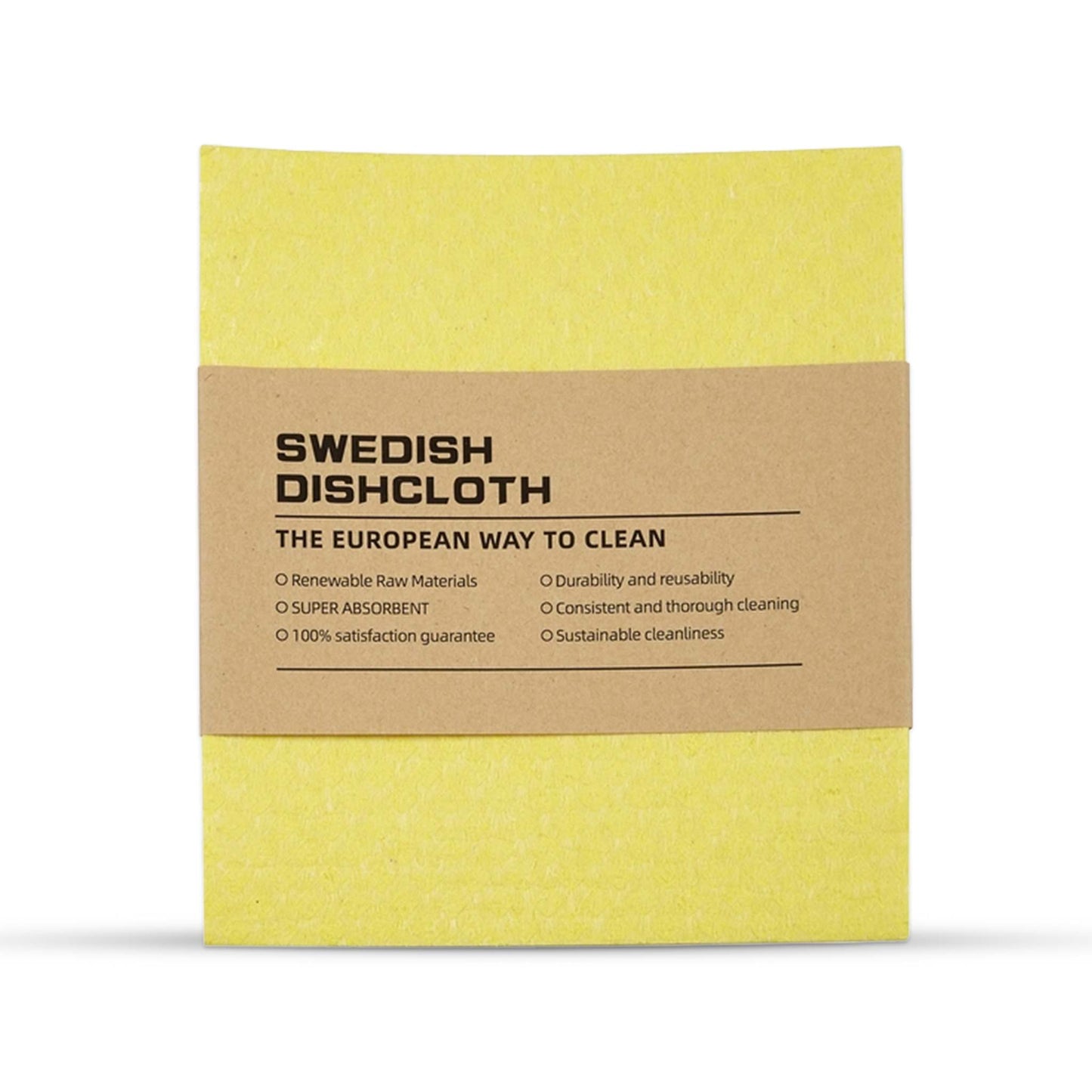 Re:gn Shop Towels & General-Purpose Cleaning Cloths Yellow RE:GN Reusable Cellulose Swedish Dishcloths - Pack of 4