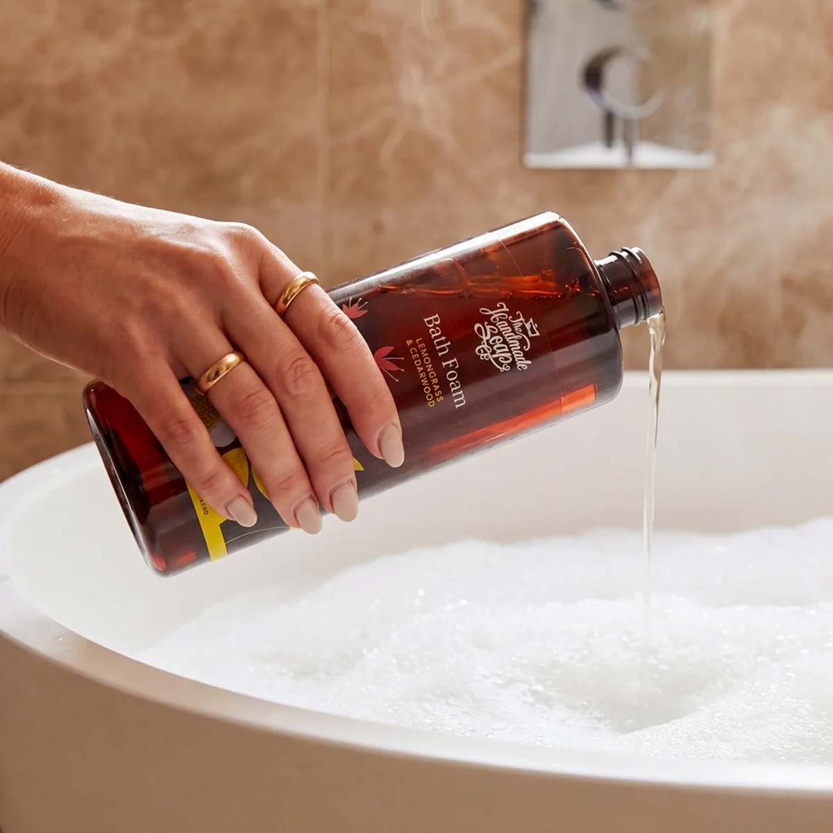 The Handmade Soap Company Skincare Bath Foam - Lemongrass & Cedarwood, 500ml - The Handmade Soap Company