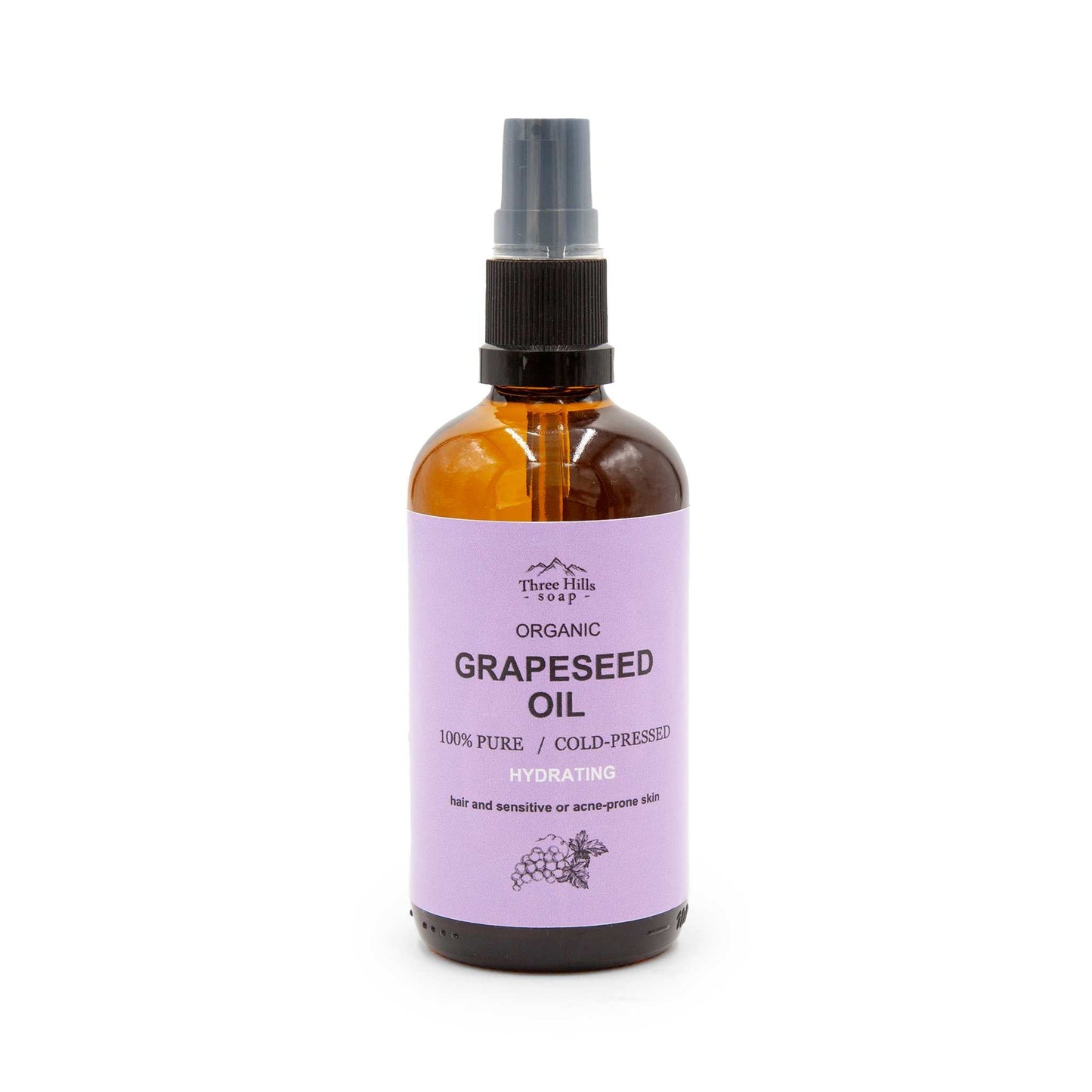 Three Hill Soaps Skincare Grapeseed Oil (Organic) - 100ml - Three Hills Soap
