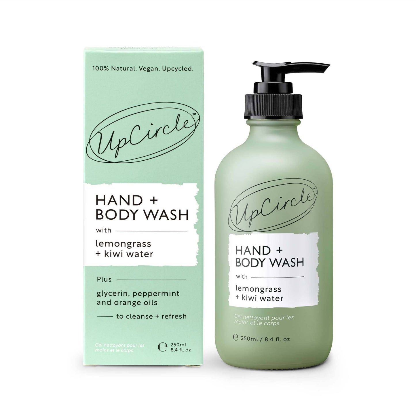 UpCircle Skincare Hand & Body Wash with Kiwi Water - 250ml - Upcircle Beauty
