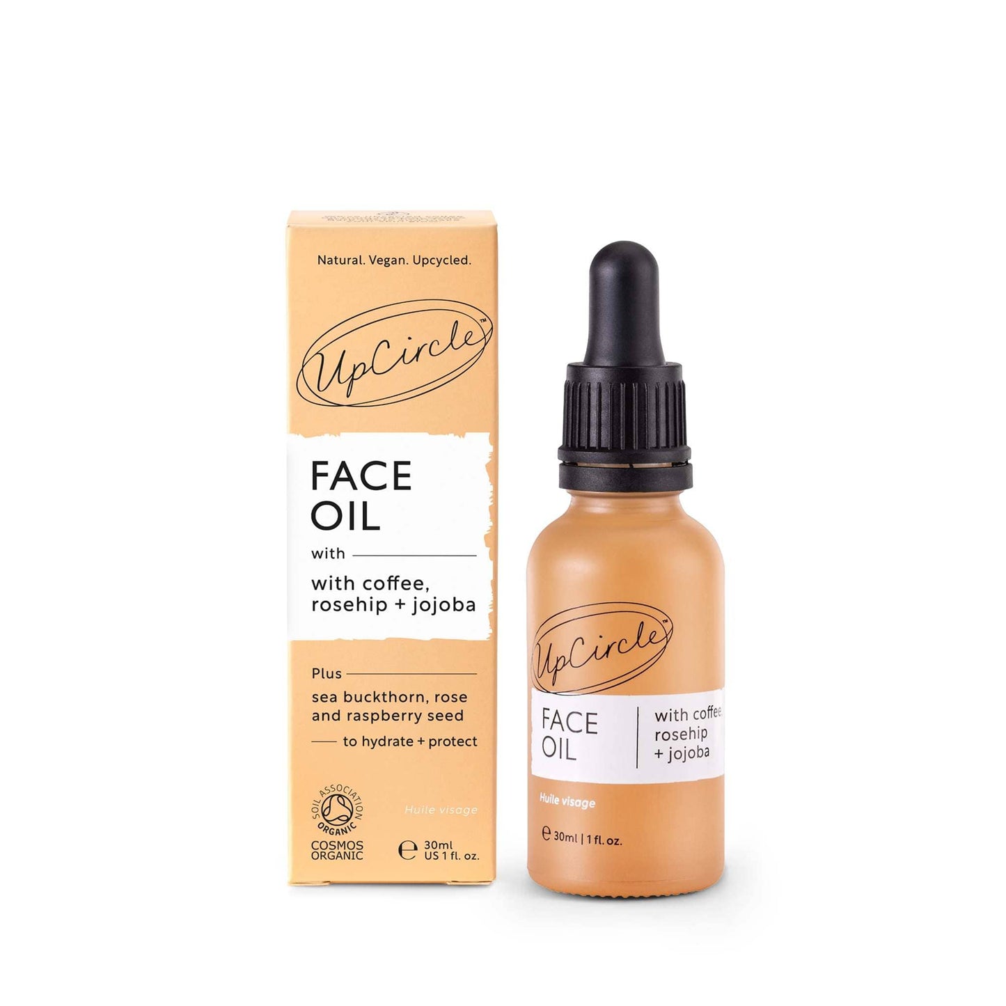 UpCircle Skincare Hydrating Organic Face Oil With Coffee  & Rosehip Oil 30ml - UpCircle Beauty
