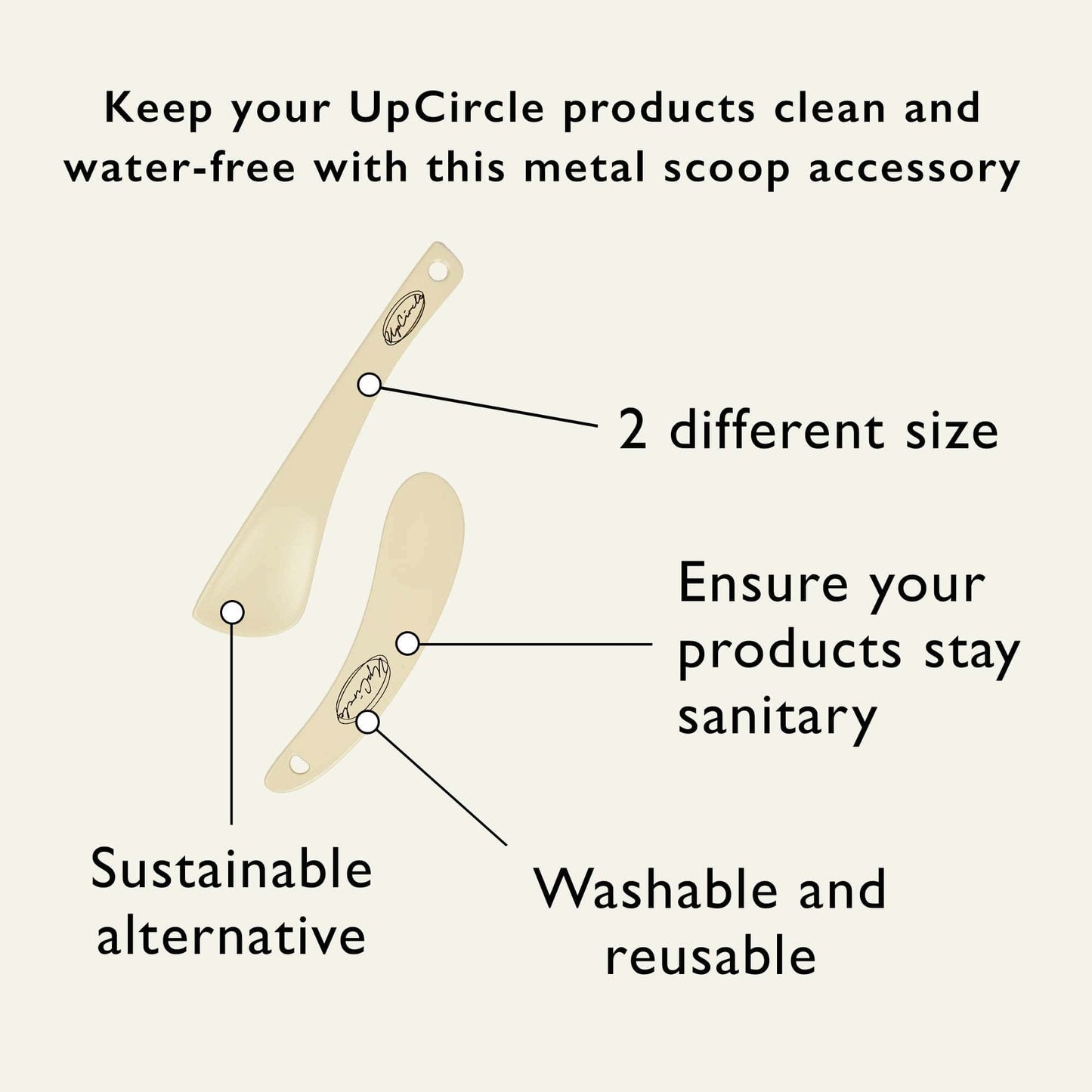 UpCircle Skincare Mini Metal Cosmetic Spatulas - 2 Pieces - UpCircle Beauty