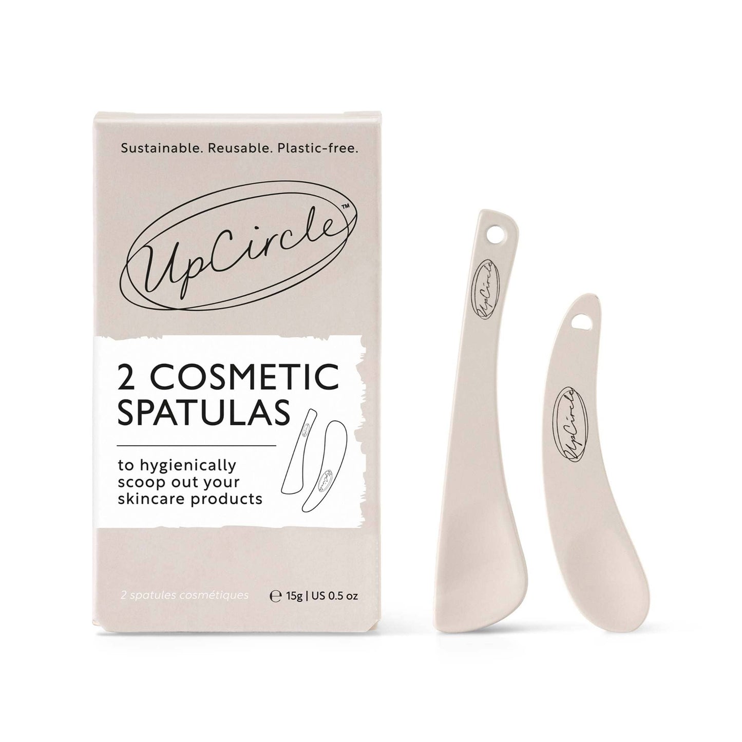 UpCircle Skincare Mini Metal Cosmetic Spatulas - 2 Pieces - UpCircle Beauty