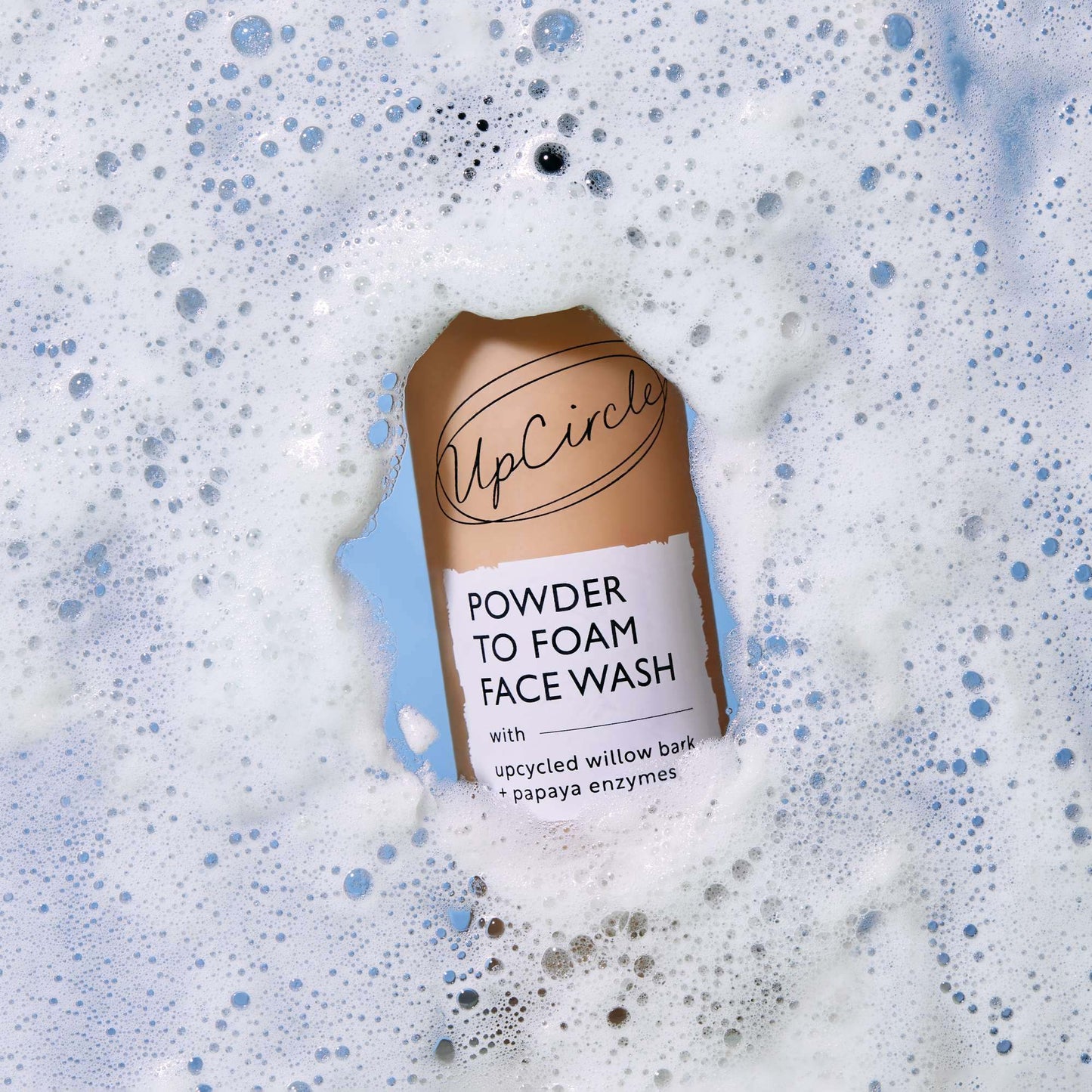 UpCircle Skincare Powder to Foam Face Wash with Willow Bark + Papaya Enzymes 55g - UpCircle