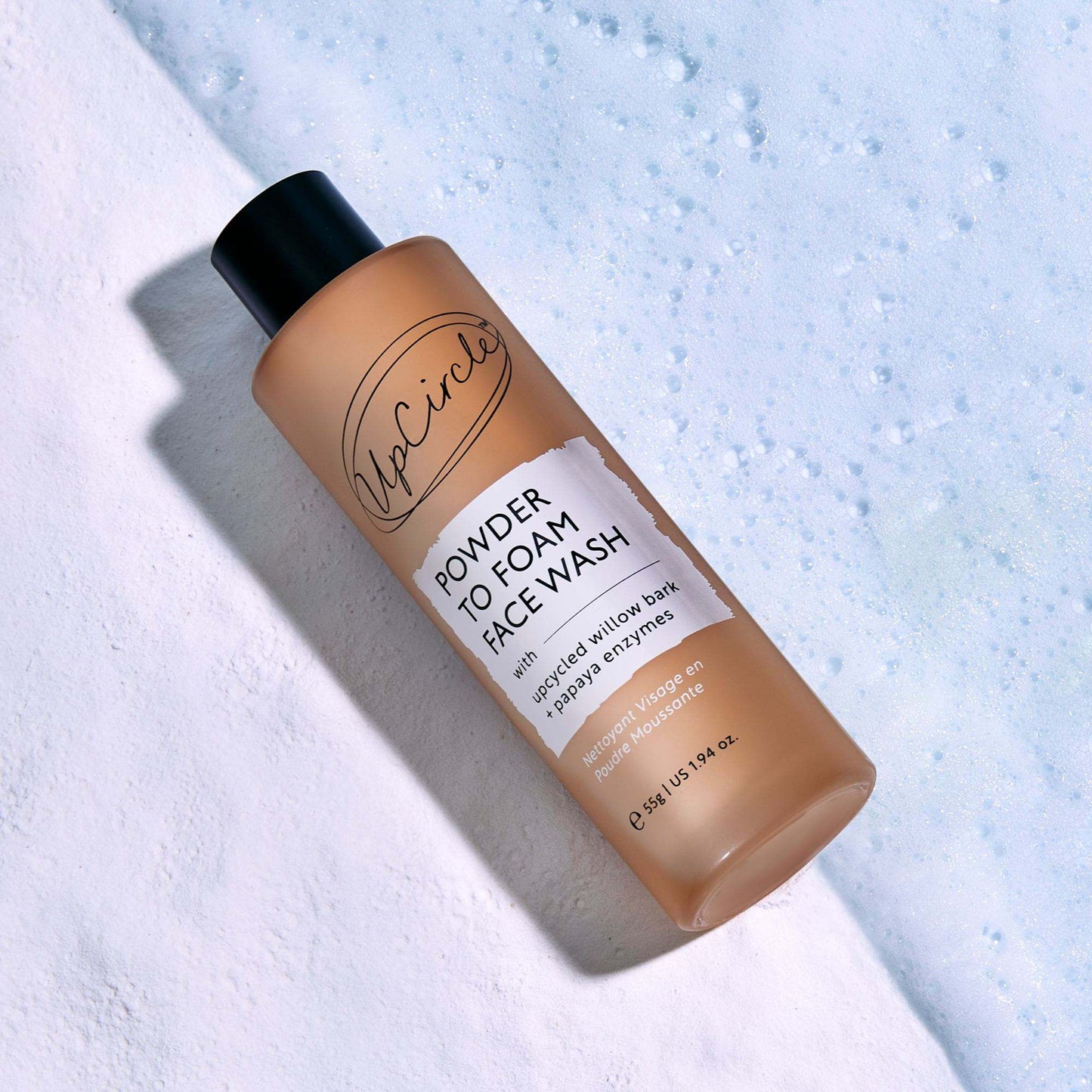 UpCircle Skincare Powder to Foam Face Wash with Willow Bark + Papaya Enzymes 55g - UpCircle