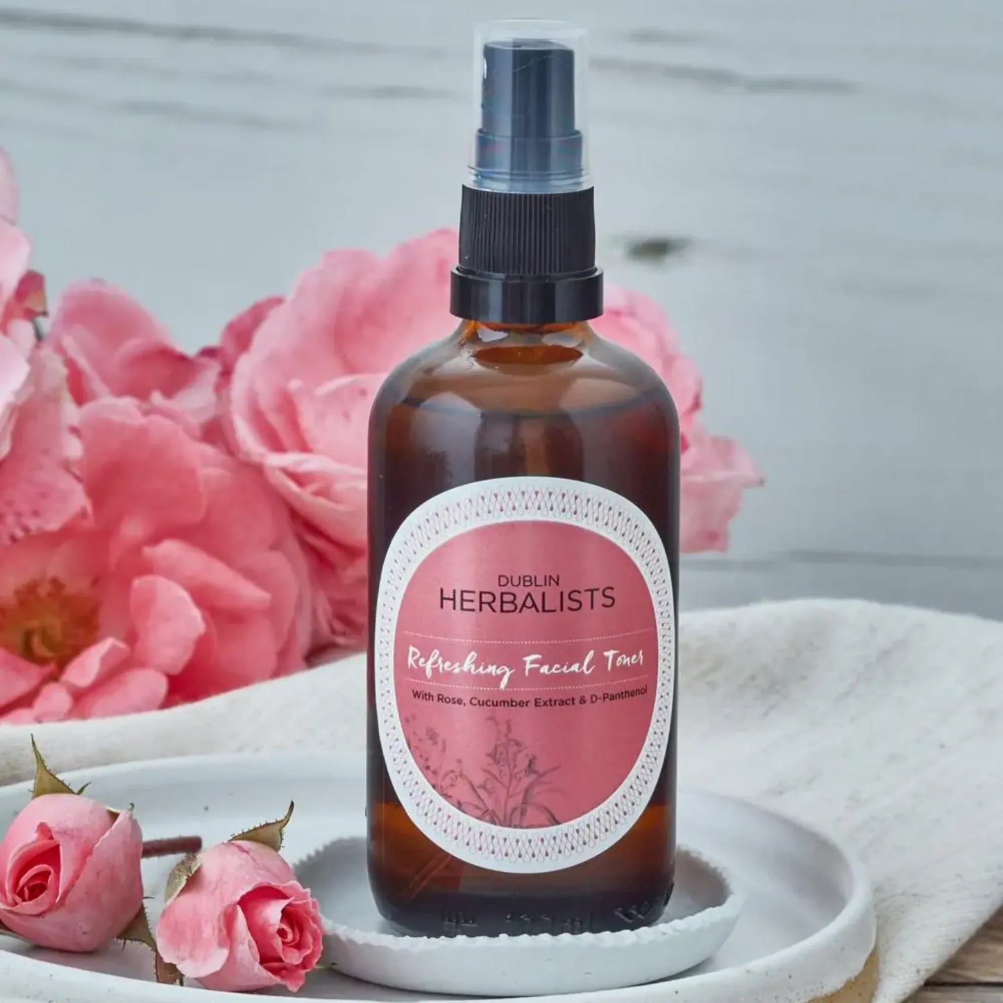 Dublin Herbalists Skincare Refreshing Facial Toner - Rose, Witch Hazel & Cucumber - 100ml - Dublin Herbalists