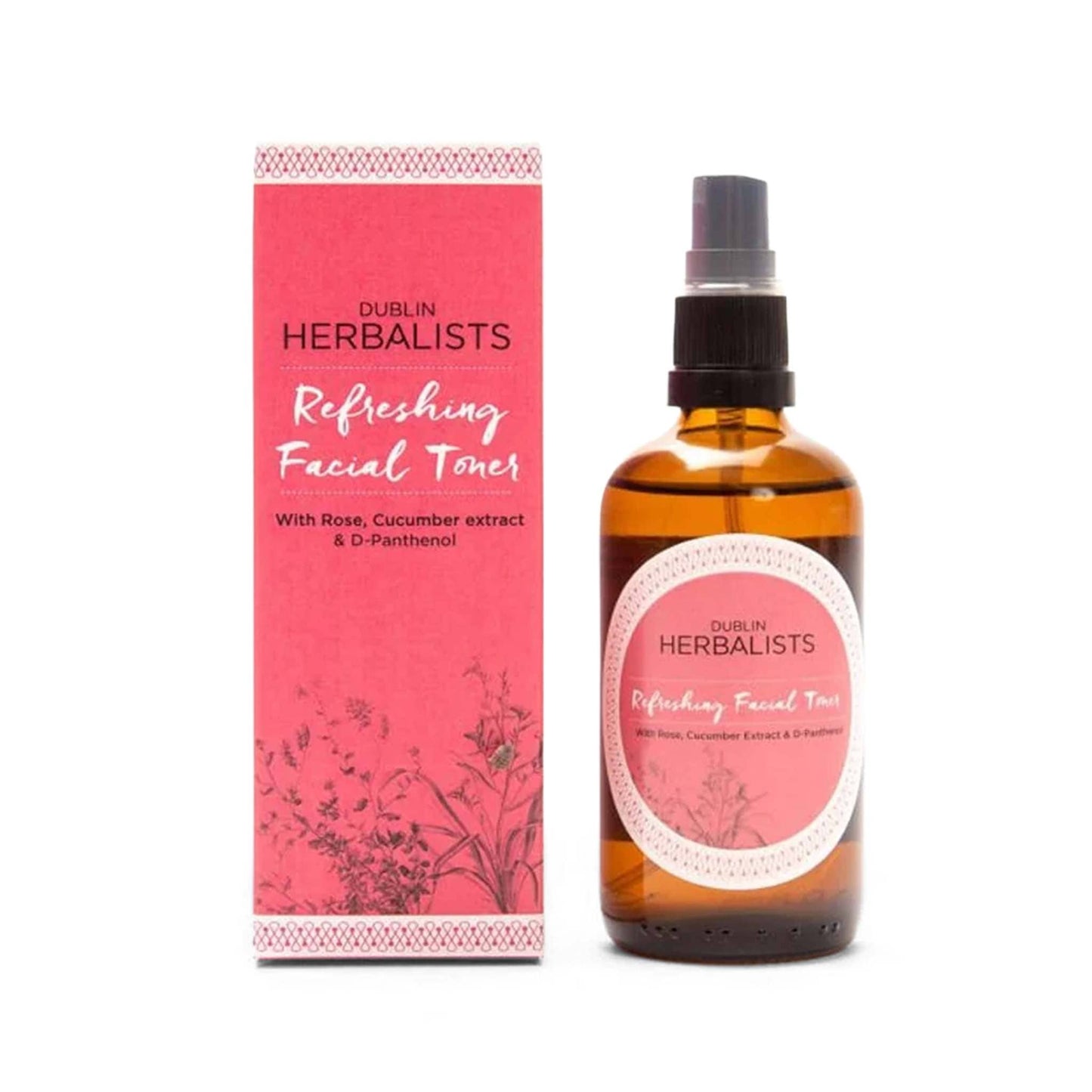 Dublin Herbalists Skincare Refreshing Facial Toner - Rose, Witch Hazel & Cucumber - 100ml - Dublin Herbalists