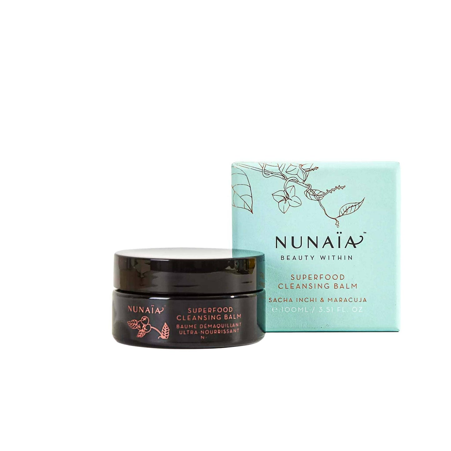 Nunaia Skincare Superfood Cleansing Balm - Balm-to-Milk Formula - Organic - 100ml