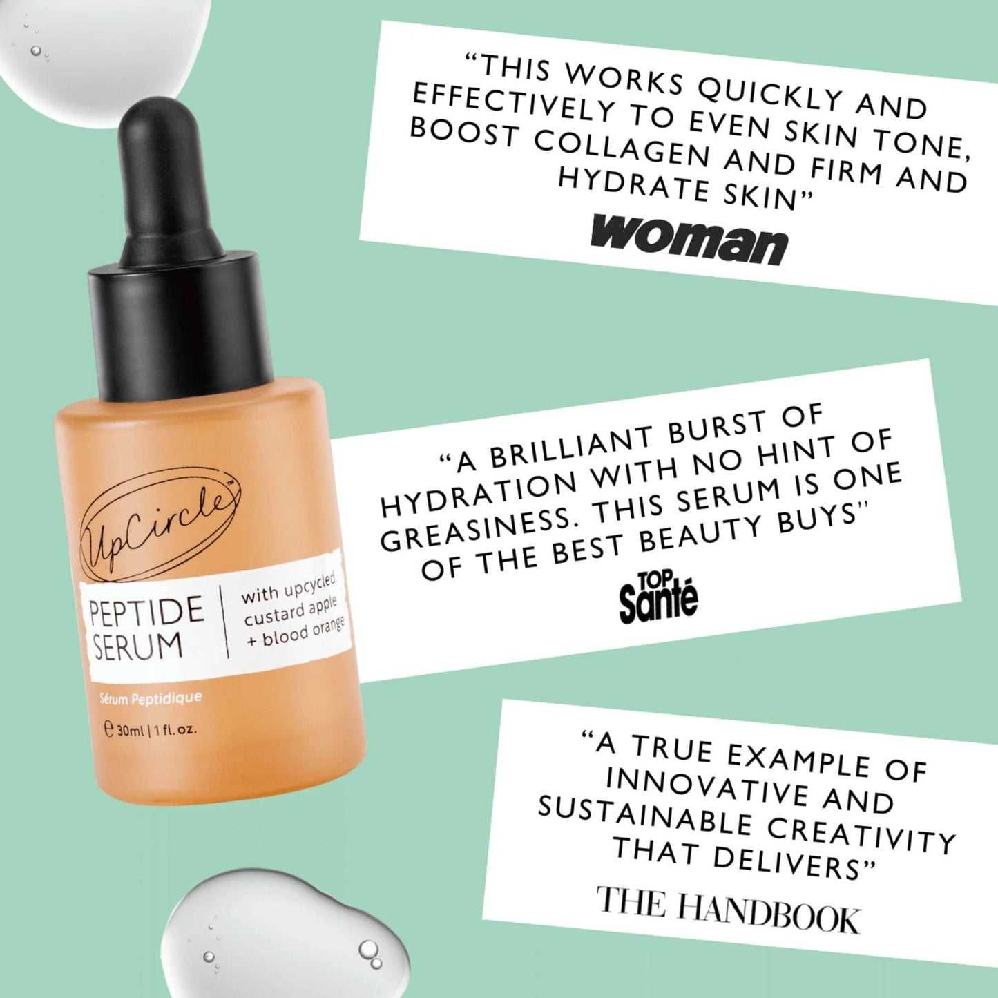 UpCircle Skincare Upcircle Beauty Peptide Serum with Custard Apple and Blood Orange - 30ml