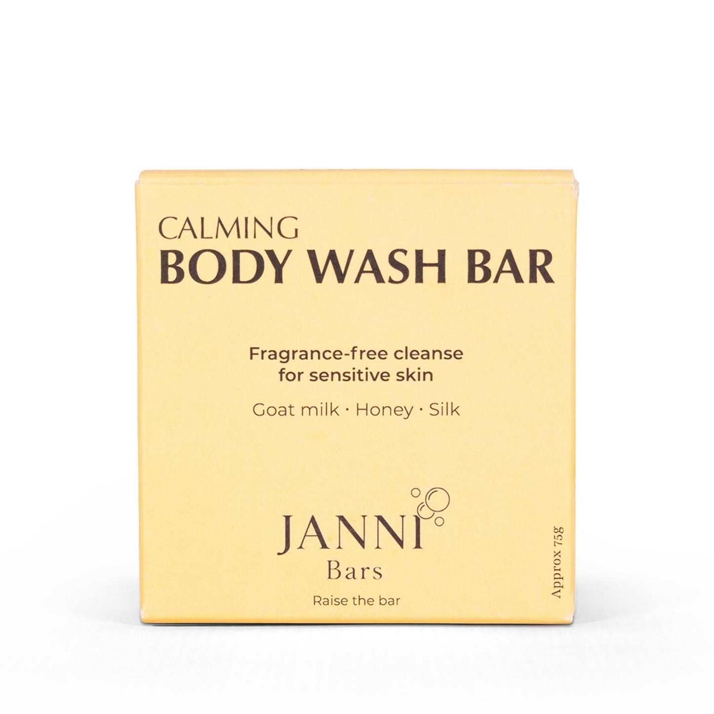 Janni Bars Soap Calming Body Wash Bar - Goat Milk & Honey, 75g - Janni Bars