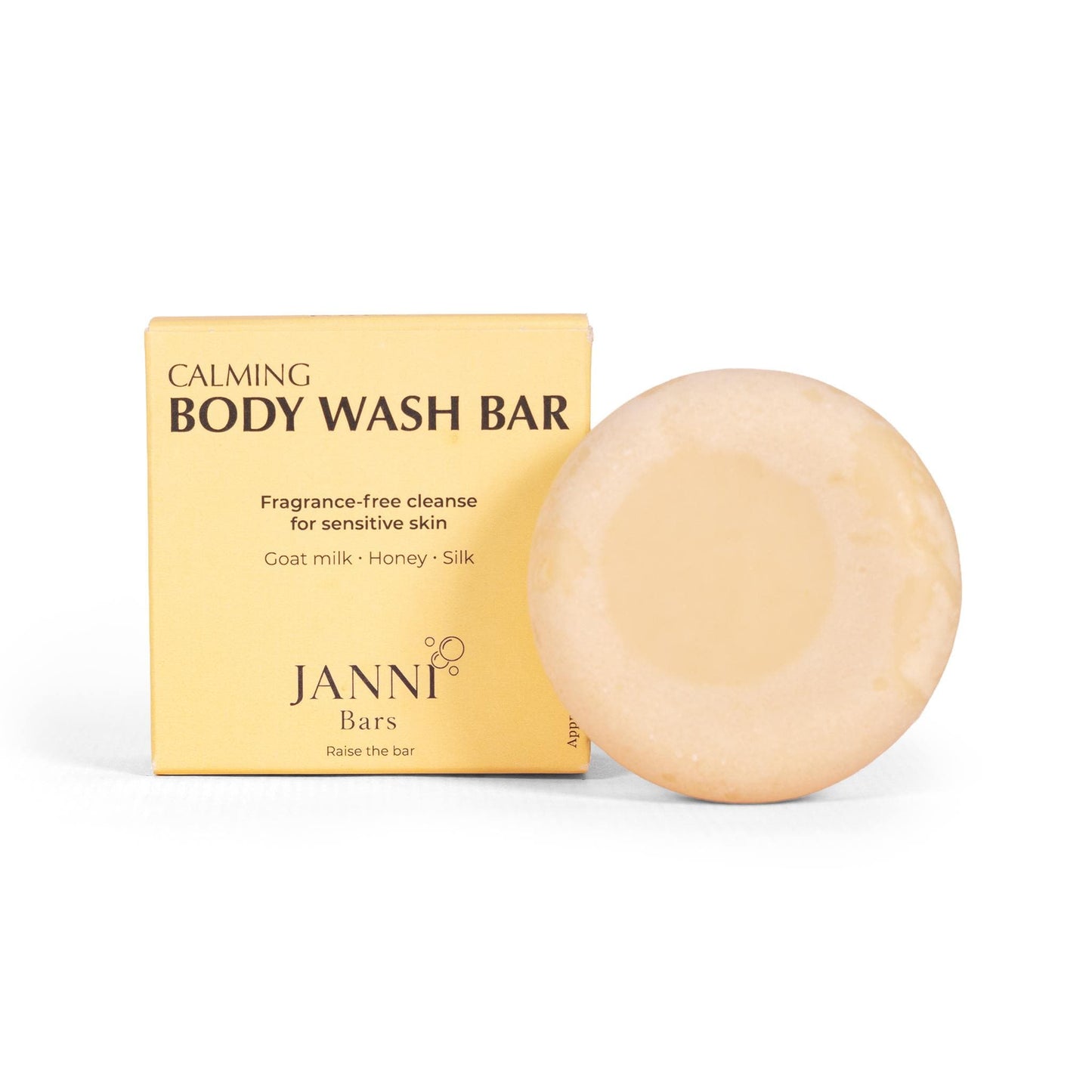 Janni Bars Soap Calming Body Wash Bar - Goat Milk & Honey, 75g - Janni Bars