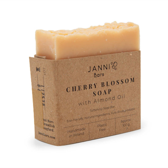 Janni Bars Soap Cherry Blossom Softening Soap Bar - with Almond Oil 100g - Janni Bars