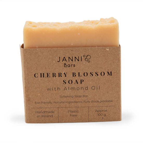 Janni Bars Soap Cherry Blossom Softening Soap Bar - with Almond Oil 100g - Janni Bars