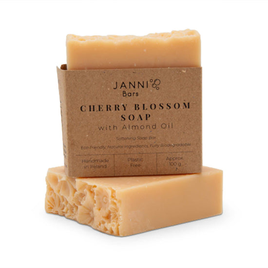Janni Bars Soap Cherry Blossom Softening Soap Bar - with Almond Oil 100g - Janni Bars