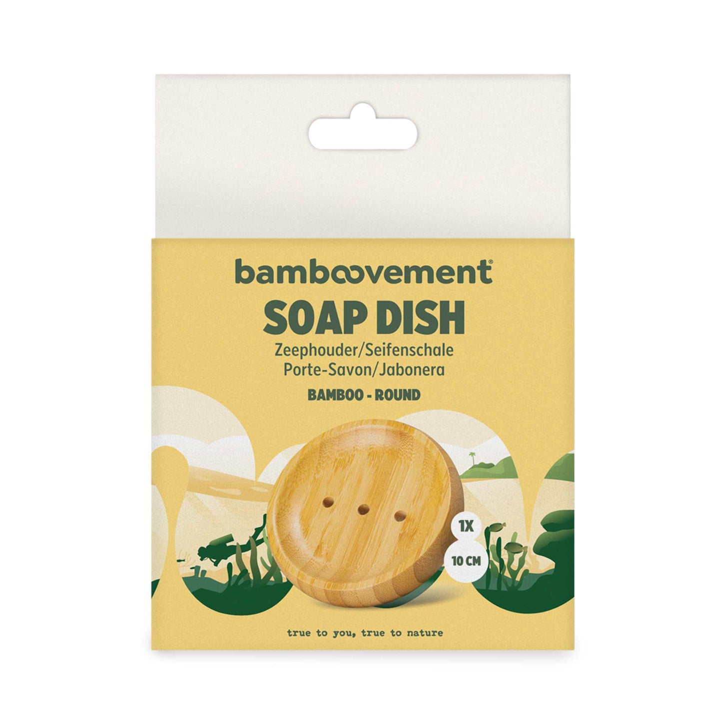 Bamboovement Soap Dishes Bamboo Soap Dish - Round - Bamboovement