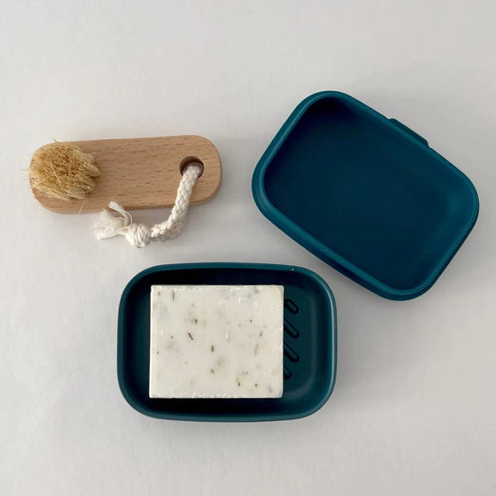 Ekobo Soap Dishes & Holders Rectangular Travel Soap Box - Blue Abyss - Ekobo