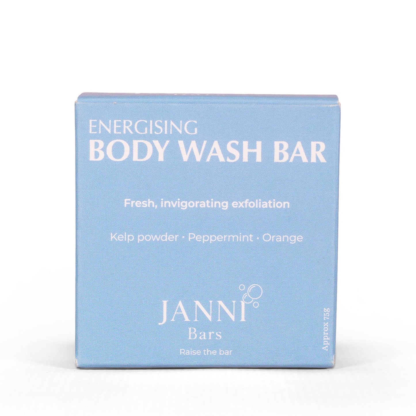 Janni Bars Soap Energising Body Wash Bar - Seaweed, Peppermint & Orange, 75g - Janni Bars