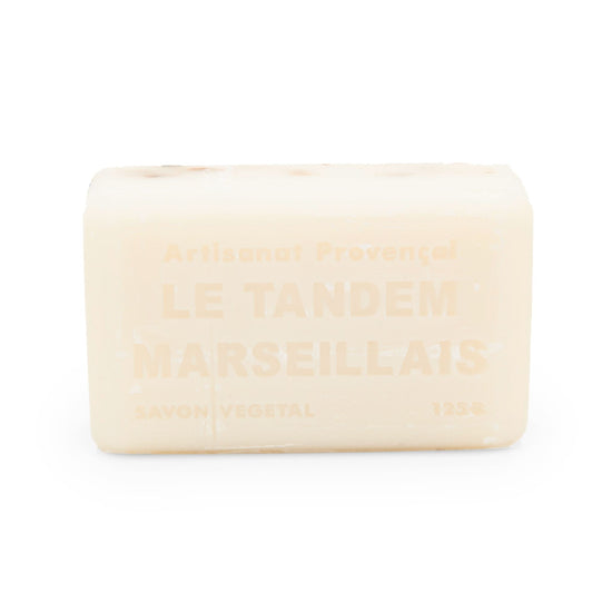 Load image into Gallery viewer, Savon de Marseille Soap Marseille Soap Bar with Organic Shea Butter - 125g - Exfoliating 2-in1- Lavender &amp;amp; Almond Oil
