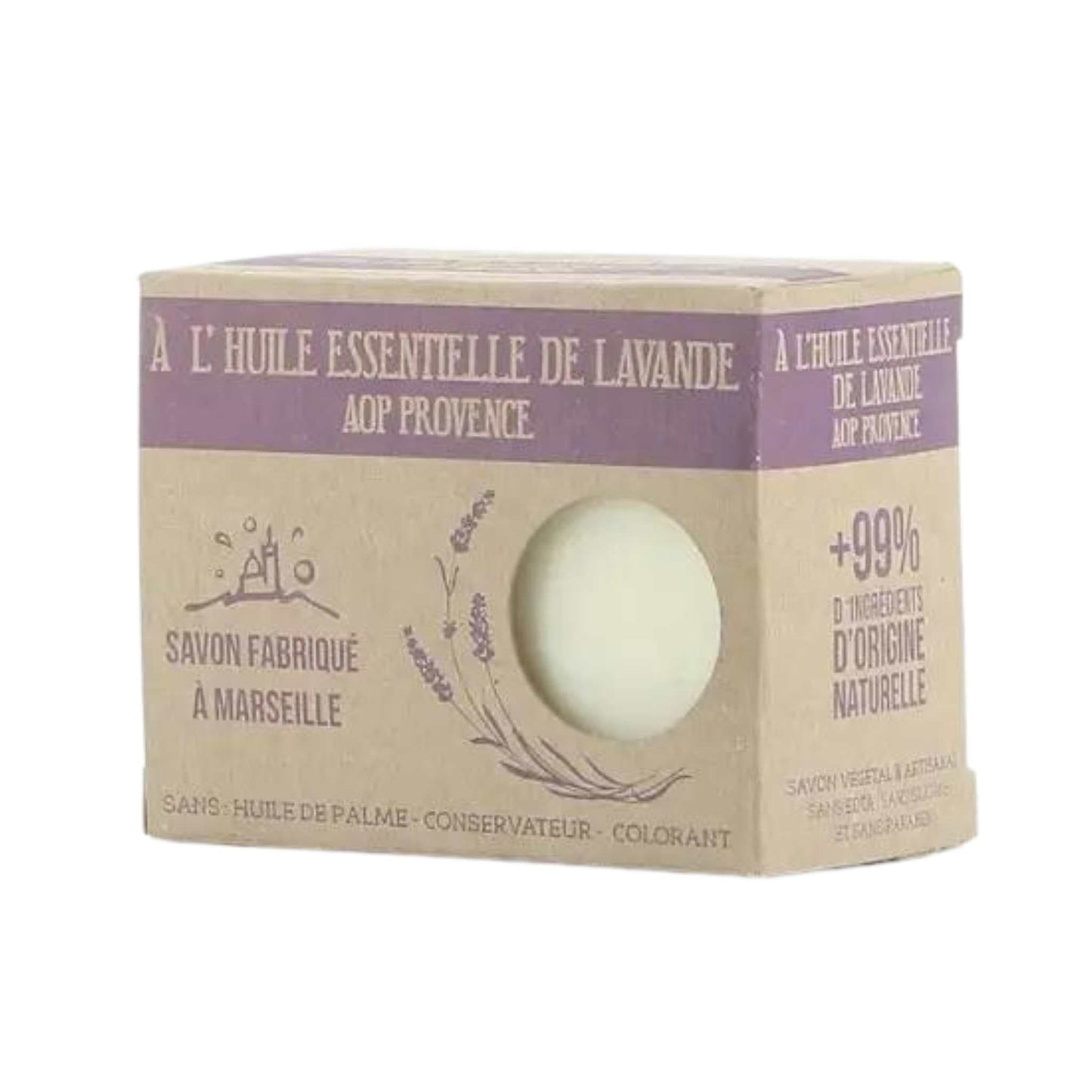 Savon de Marseille Soap Provence Lavender Essential Oil Soap - 150g