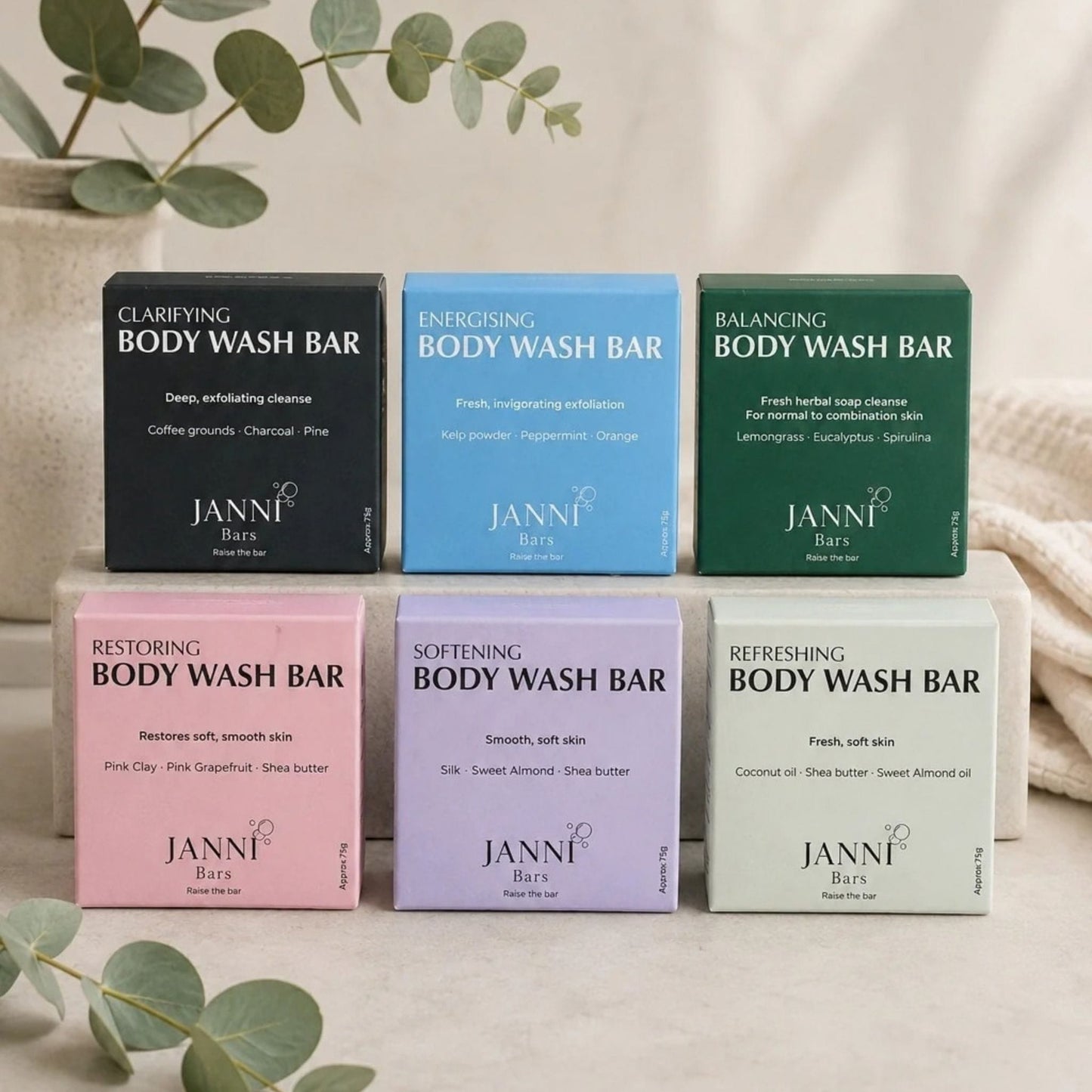 Janni Bars Soap Softening Body Wash Bar - Silk, Lavender & Lemon, 75g - Janni Bars