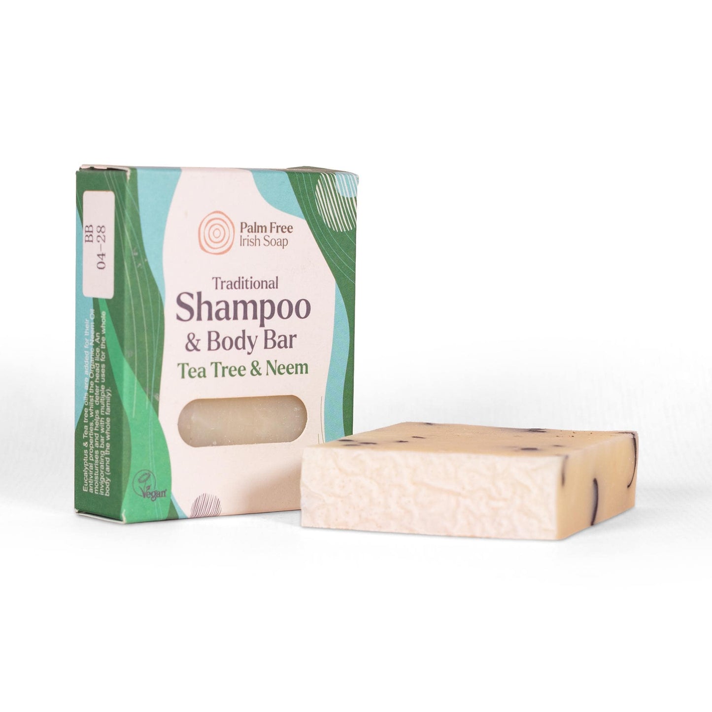 Palm Free Irish Soap Soap Tea Tree & Neem Shampoo & Body Bar 90g - Palm Free Irish Soap