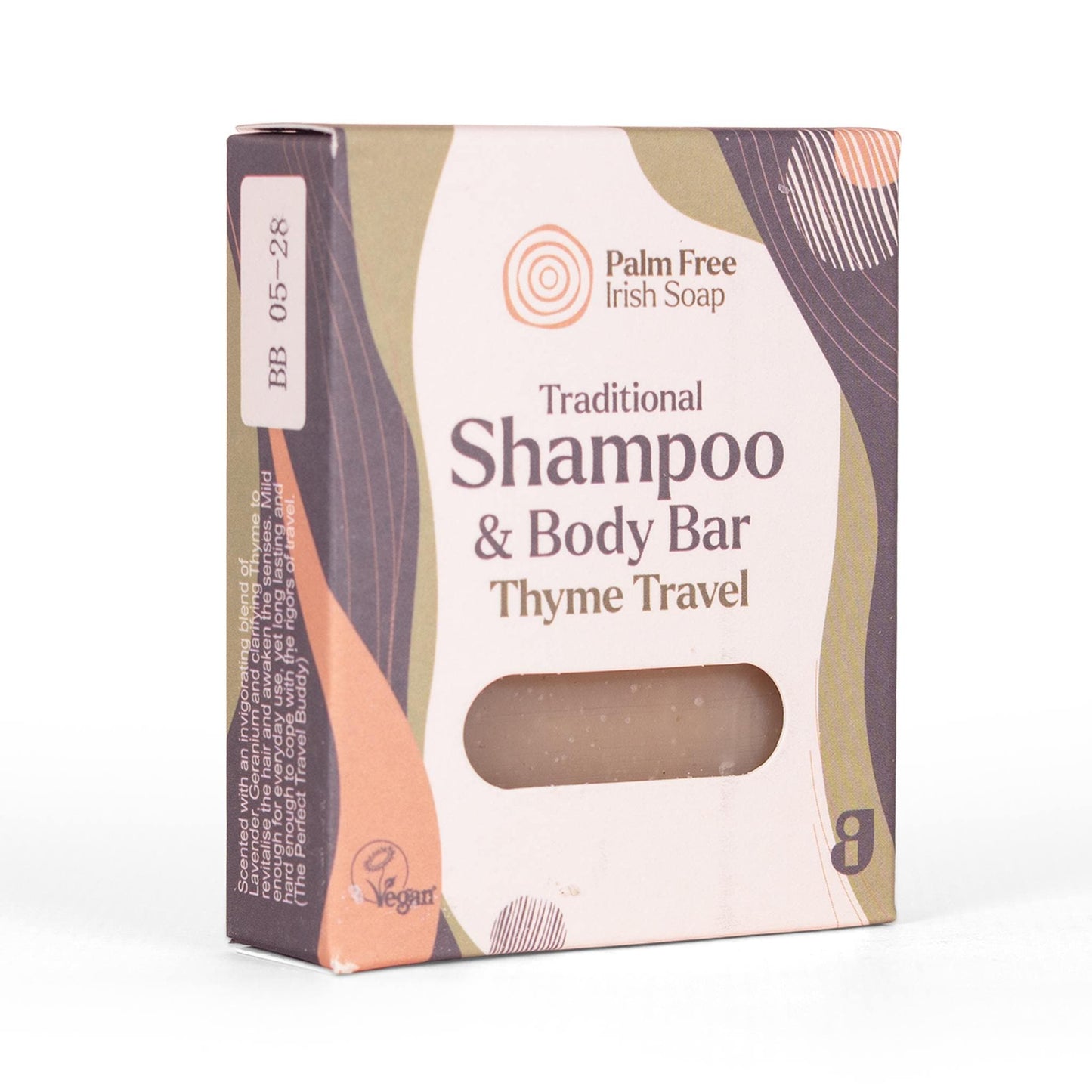 Palm Free Irish Soap Soap Thyme Travel Shampoo & Body Bar 90g - Palm Free Irish Soap