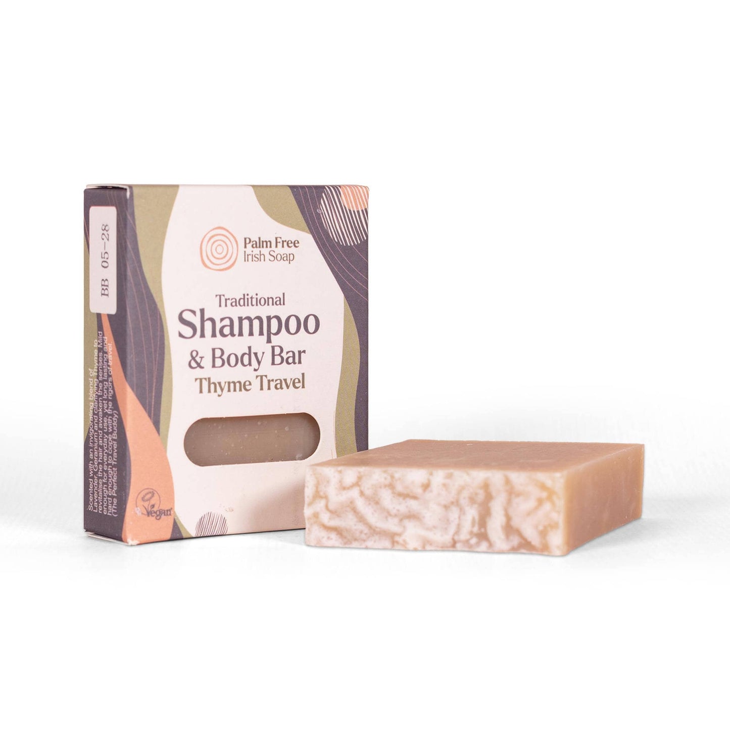 Palm Free Irish Soap Soap Thyme Travel Shampoo & Body Bar 90g - Palm Free Irish Soap