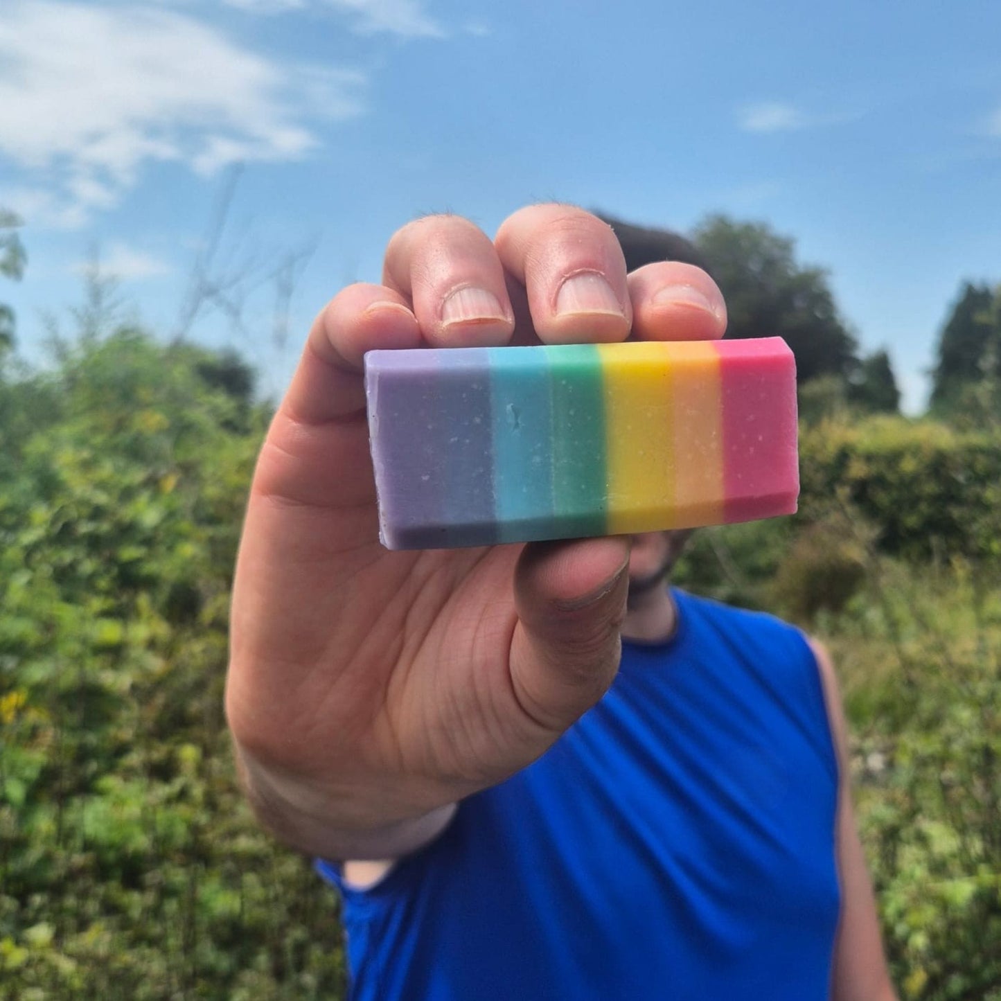 Janni Bars Soap Travel Size Bród Rainbow Pride Soap - Sweet Orange - Handmade by Janni Bars