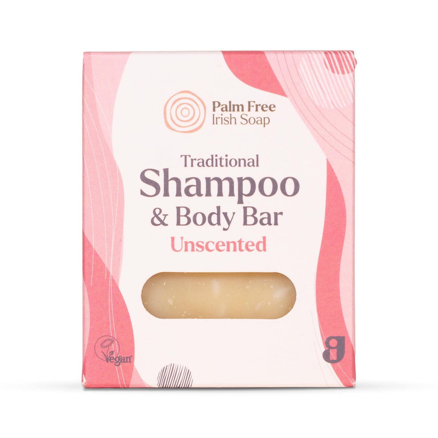 Palm Free Irish Soap Soap Unscented Shampoo & Body Bar 90g - Palm Free Irish Soap