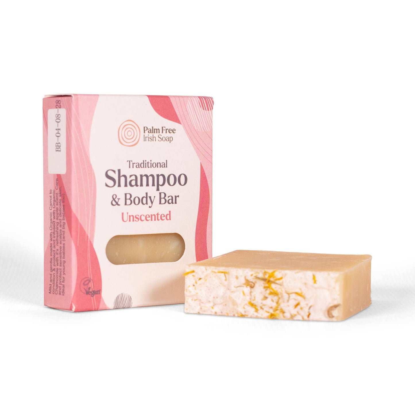 Palm Free Irish Soap Soap Unscented Shampoo & Body Bar 90g - Palm Free Irish Soap