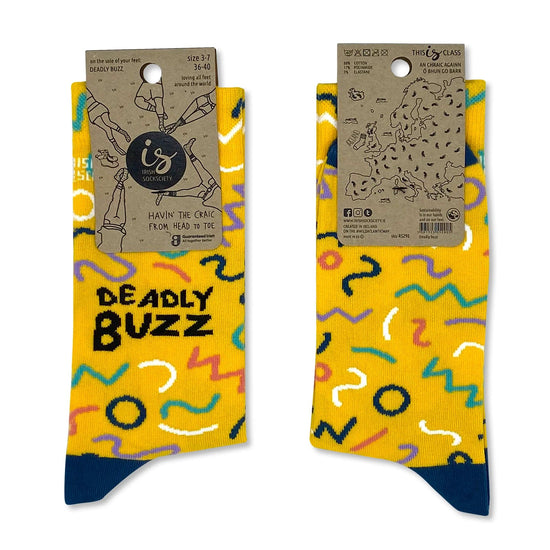 Load image into Gallery viewer, Irish Socksciety Socks Deadly Buzz Socks - Irish Socksciety
