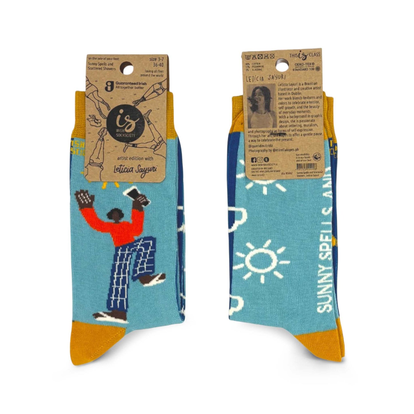Irish Socksciety Socks Sunny Spells & Scattered Showers Artist Edition Socks - Irish Socksciety