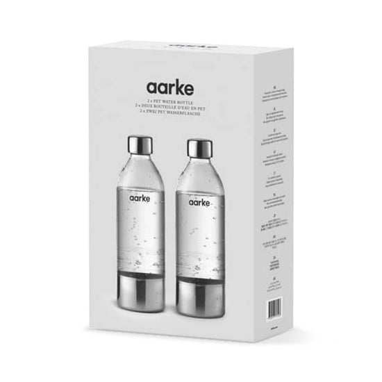 Aarke Soda Makers Aarke Carbonator Reusable PET & Stainless Steel Water Bottle - Twin Pack