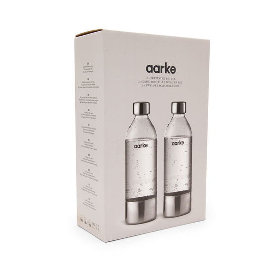 Aarke Soda Makers Aarke Carbonator Reusable PET & Stainless Steel Water Bottle - Twin Pack