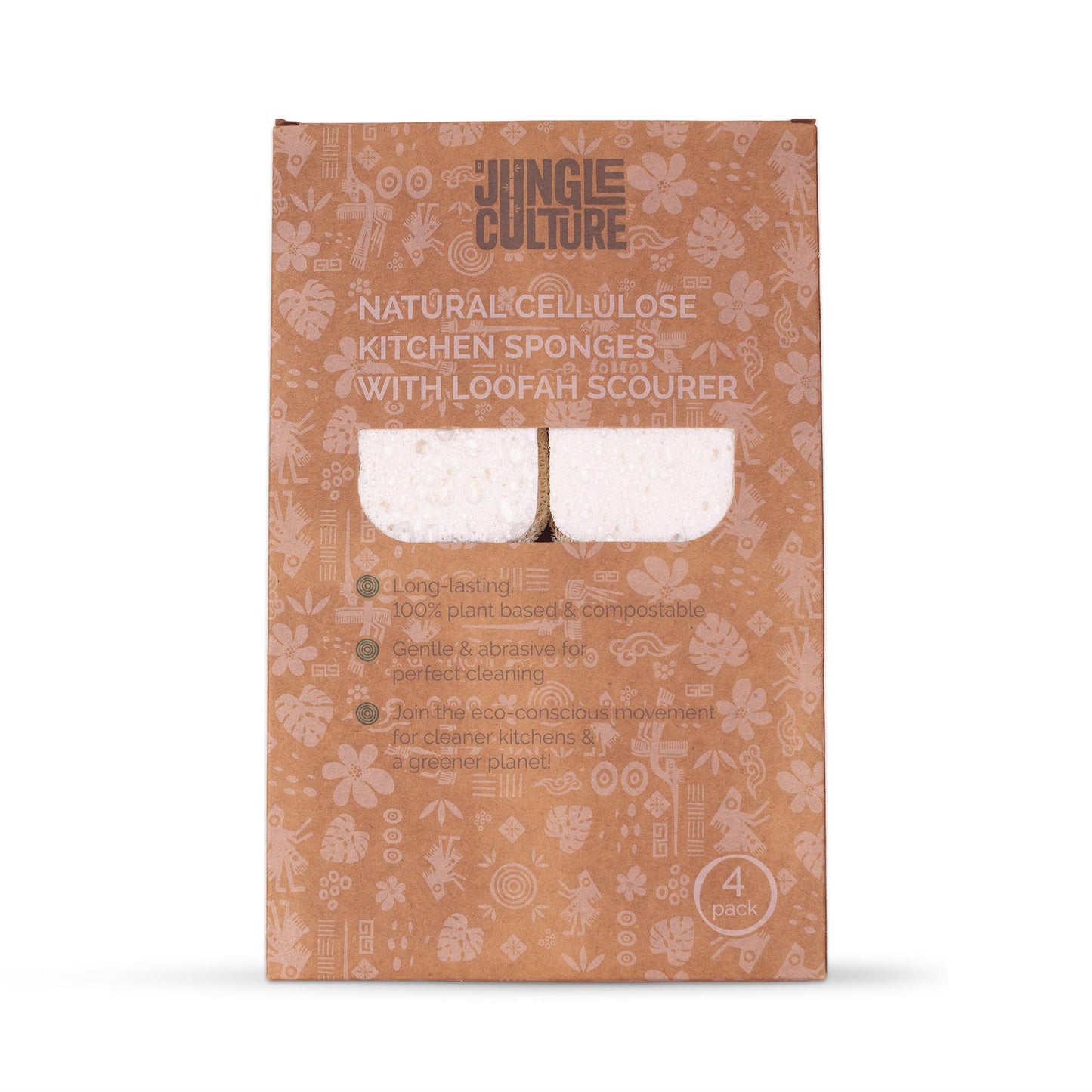 Jungle Culture Sponges & Scouring Pads Eco Dish Washing Sponges - 4 pack - Jungle Culture