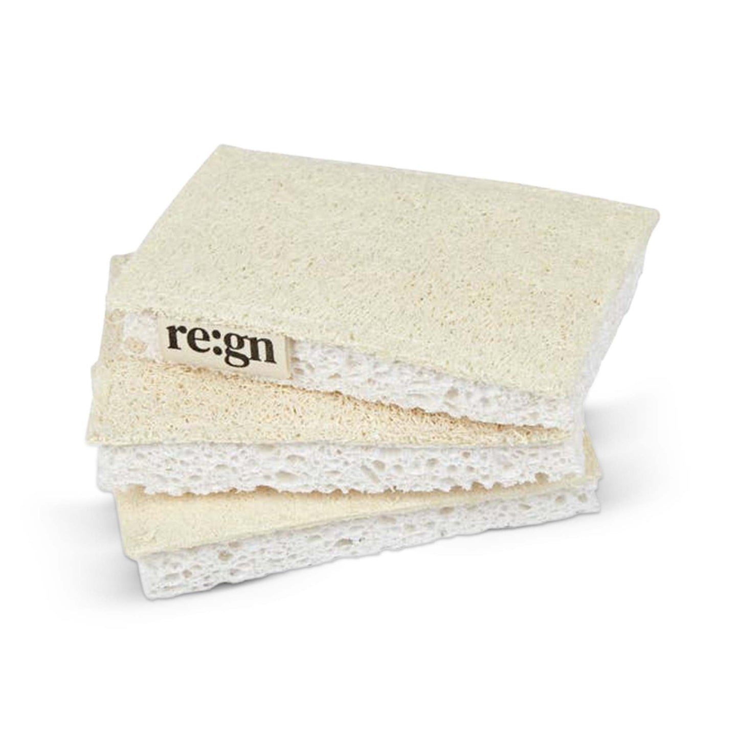 Re:gn Sponges & Scouring Pads Re:gn Compostable Sponges - Cellulose Plant Fibre with Natural Loofah