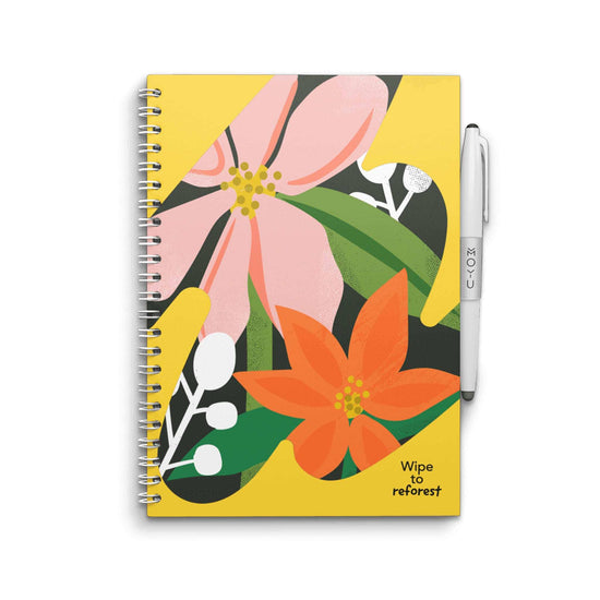 Moyu Stationery Flower Vibes Moyu Stone Paper Reusable Notebook A5
