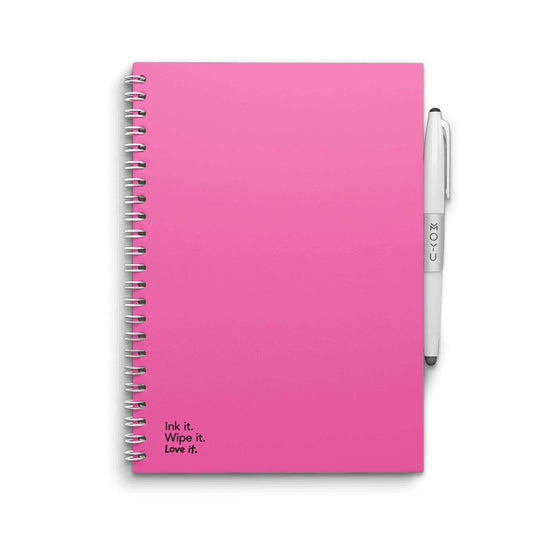 Moyu Stationery Passion Pink Moyu Stone Paper Reusable Notebook A5 - Solid Colours