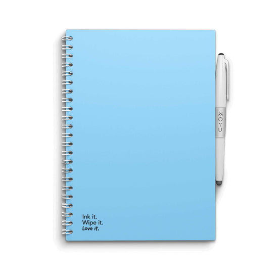 Moyu Stationery Sky Blue Moyu Stone Paper Reusable Notebook A5 - Solid Colours